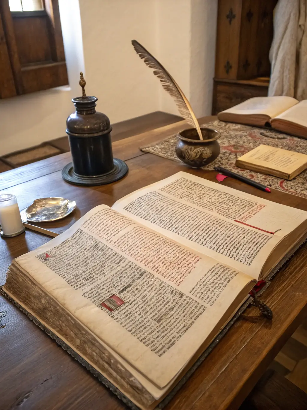A photograph of a selection of historical documents and artifacts available for a limited-time discounted viewing at the Musée de la Haute Auvergne.